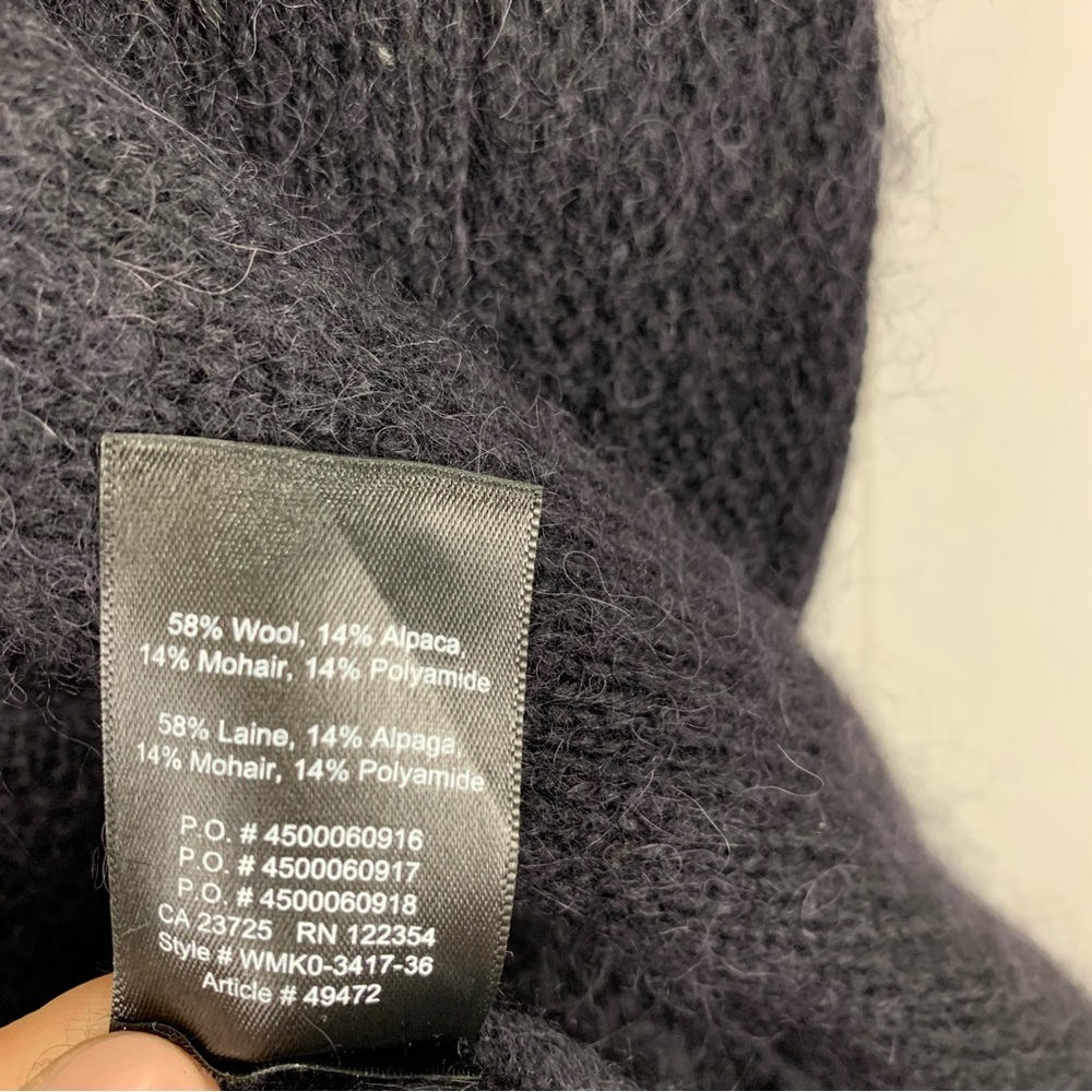 Aritzia The Group Babaton XXS/XS Black Javier Cocoon Mohair Alpaca Wool Cardigan - Picture 9 of 9